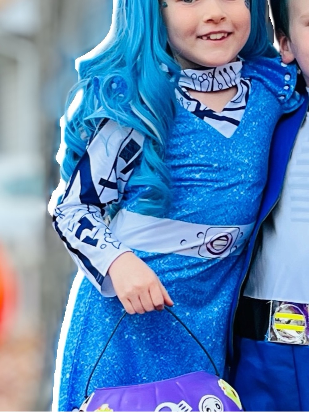 Disney Zombies 3 Addison Blue Sparkle Costume with Matching Wig